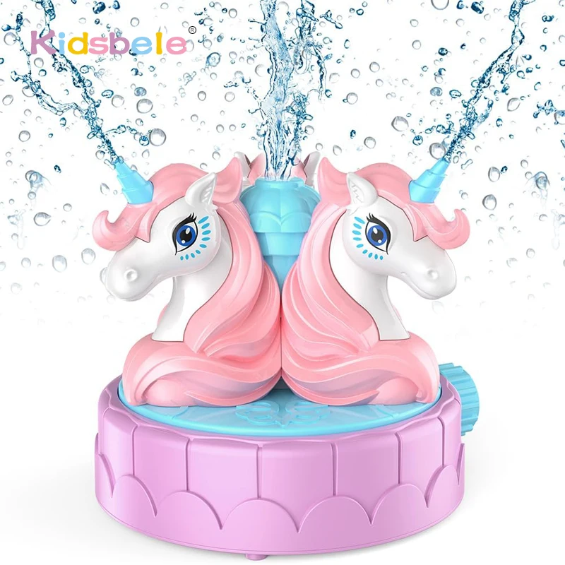 Giocattoli per l'acqua all'aperto irrigatore per bambini giocattoli estivi per l'acqua per bambini unicorno che spruzza divertimento per la giornata estiva