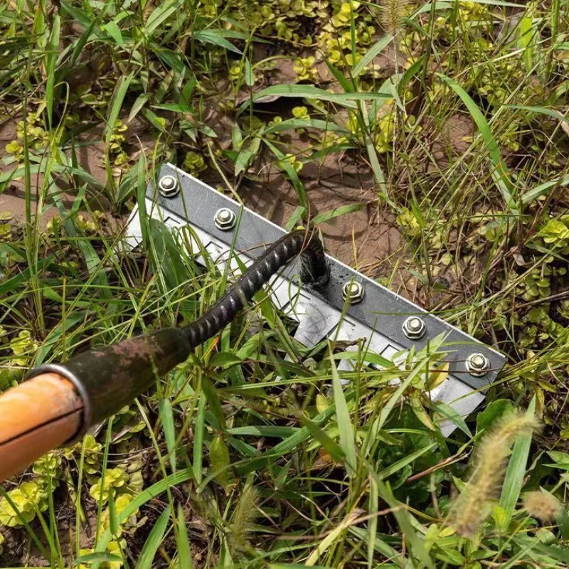5/6/7/8 Teeth 1Pcs Carbon Steel Garden Hand Rake For Farm Garden Weeding Tools Scarifier Agricultural Nail Harrow Metal Harrow