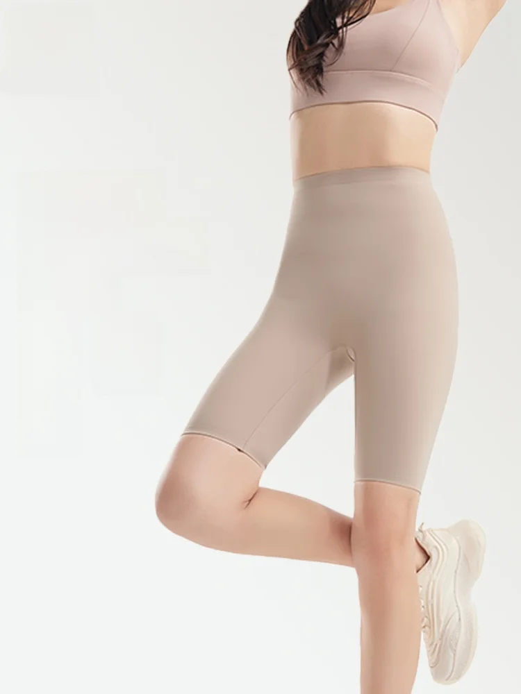 

Woman Five-Quarter Yoga Pants No Embarrassing Lines Outdoor Sports Cycling orts High Waist ark Skin Design Ladies' ...