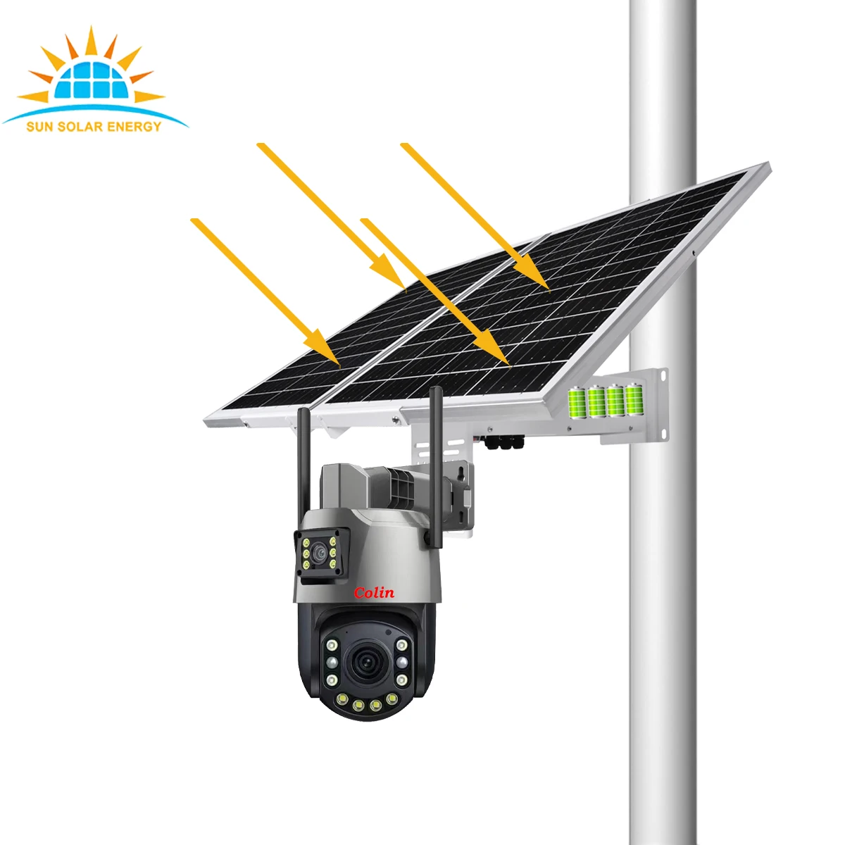 Auto Human Tracking Solar Security Ptz System Dual Lens 4g 36x Zoom Wifi 4k Solar Cctv for Outdoor Farm Dc12v