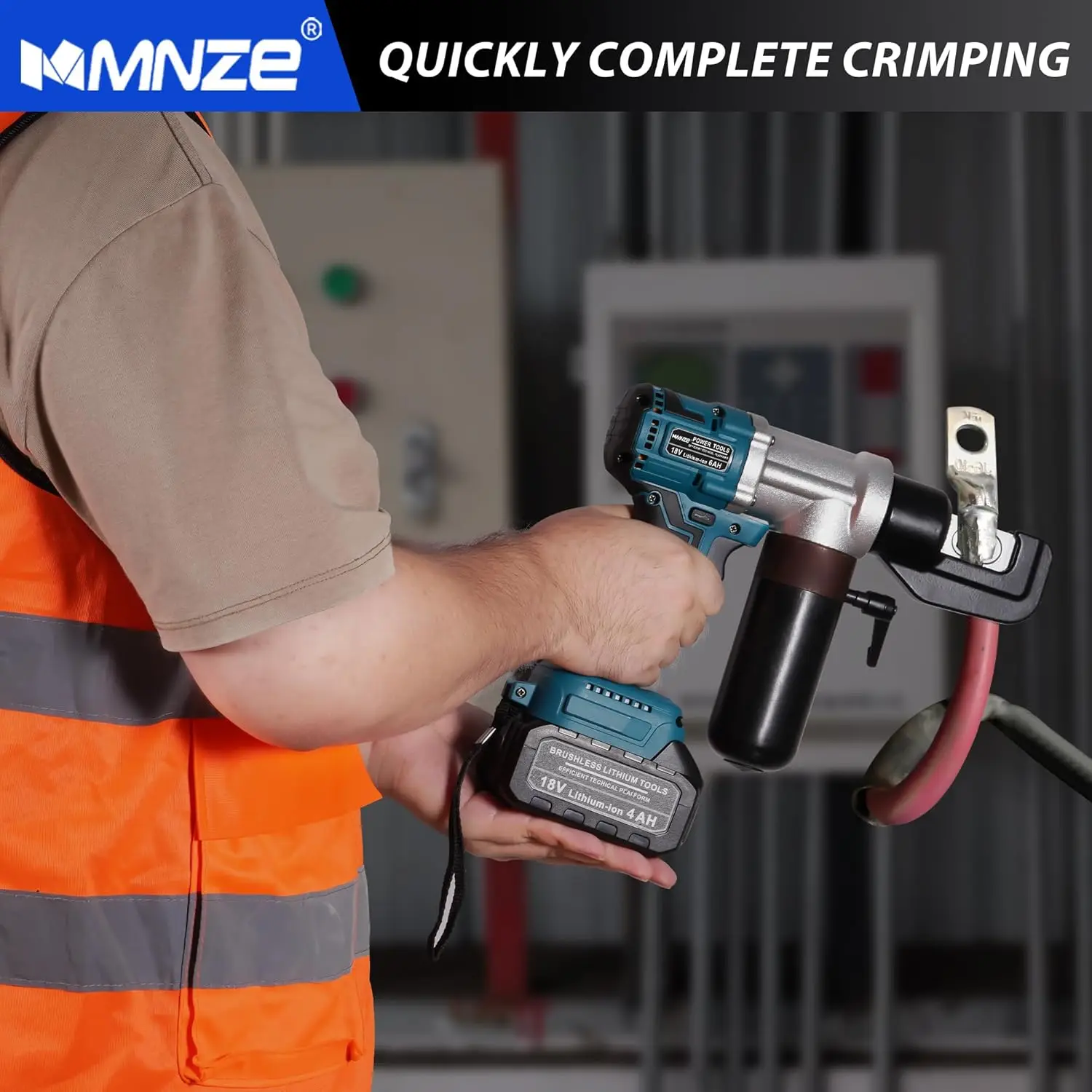 Kit d'Outils de Sertissage pour Câble Hydraulique, 6 Soudures Électriques, Bornes, Cosses, Rechargeable