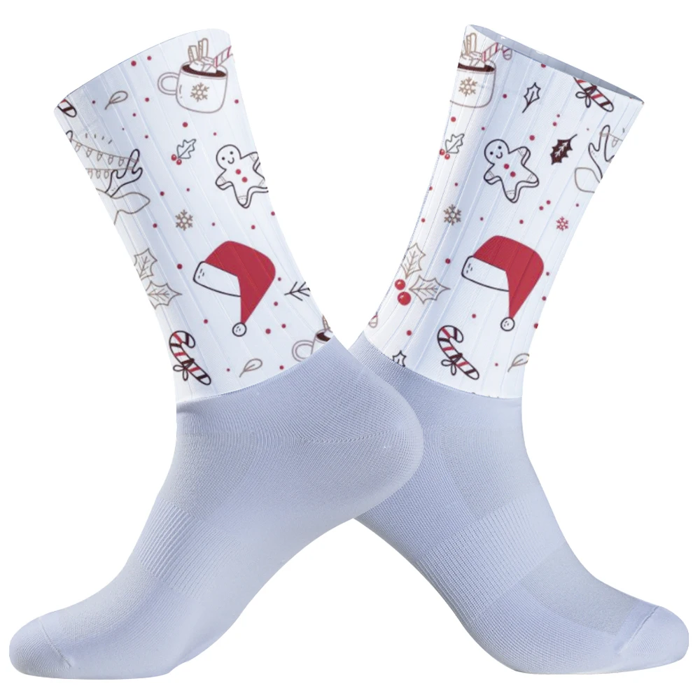 Chaussettes Whiteline coordonnantes en silicone pour homme, accessoire de sport, de vélo, de course, de cyclisme, d'été, nouveau, 2024