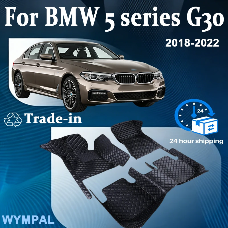 

Luxury Car floor mats for BMW 5 series G30 525i 530i 540i 2018 19 20 21 22 Custom auto foot Pads automobile cover interior Mats