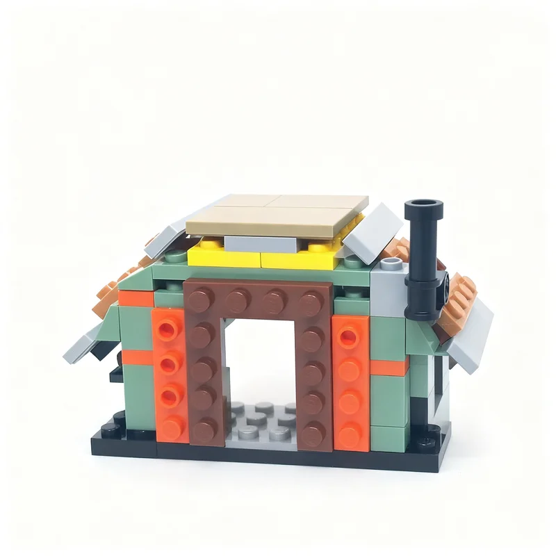 205PCS MOC Street View Park Ranger House Model Custom Building Blocks Architecture DIY Assembly Display Gift Collectible Set Set
