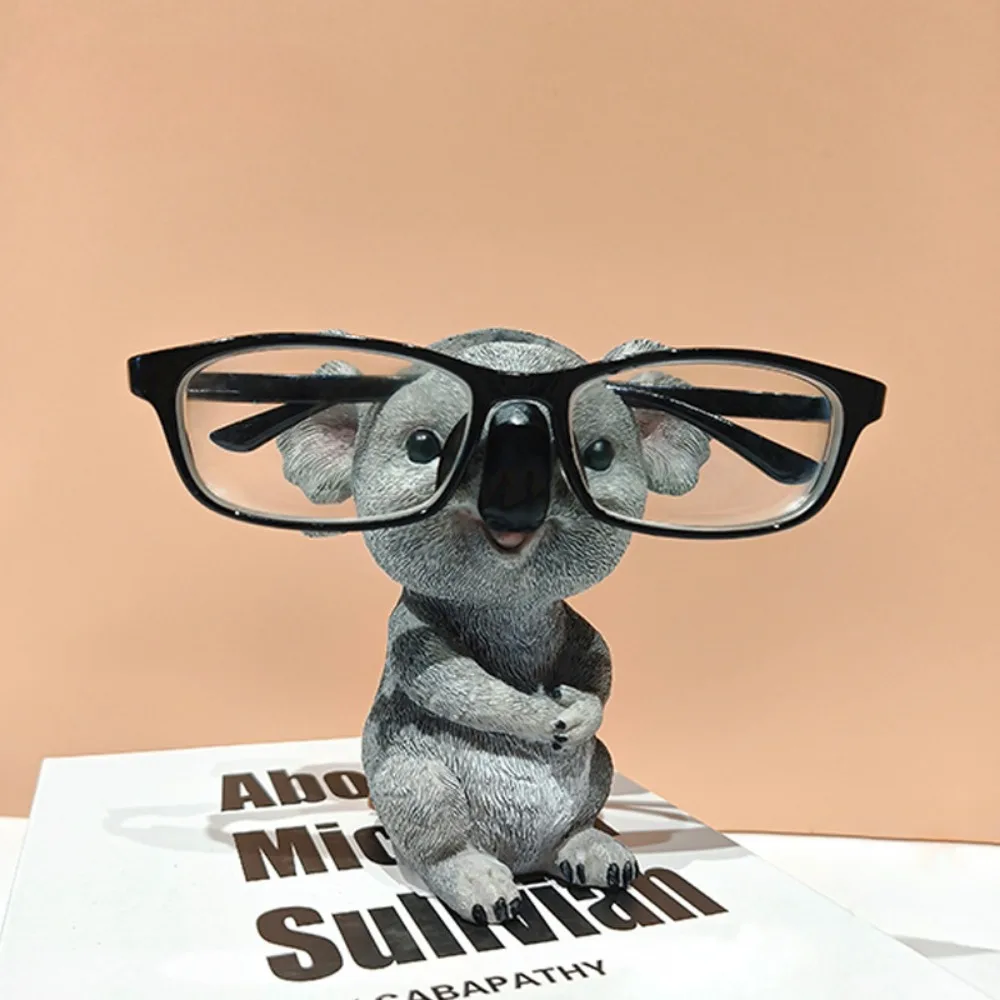 Cute Koala Eyeglass Holder Resin Craft Gift for Home Decoration Koala Glasses Holder for Home Decor and Goodbye Lens Scratches