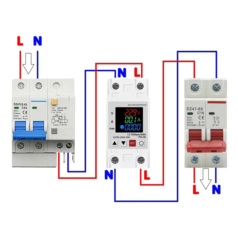 

AW-Din Rail Dual Display Adjustable Over Voltage Current And Under Voltage Protective Device, Fine Workmanship