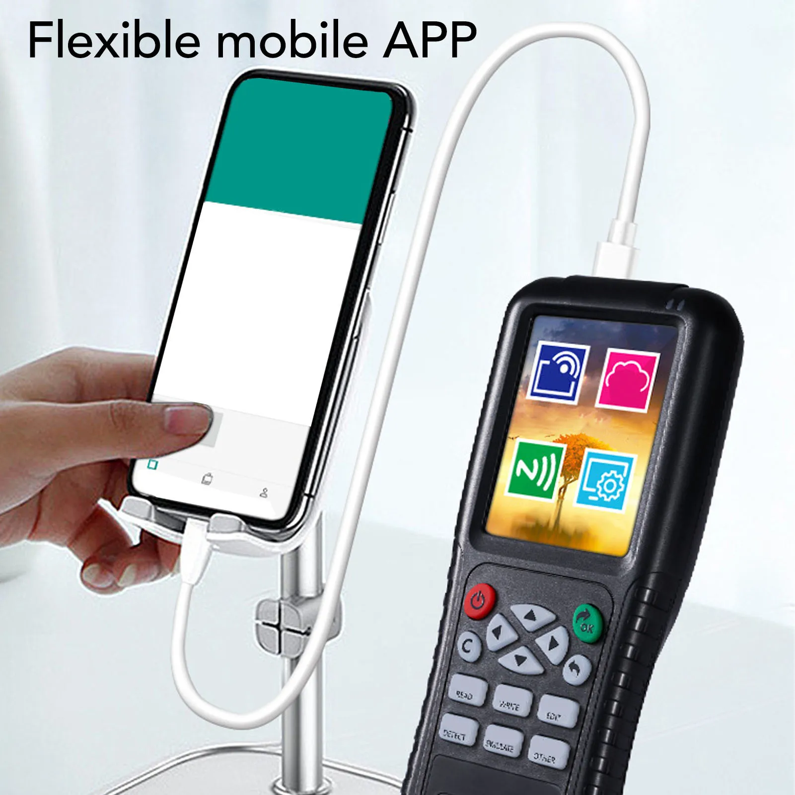 Access Control Card Copier X100 NFC Card Copier Handheld Smart Elevator Card Reader Writer Duplicator for Access Control System