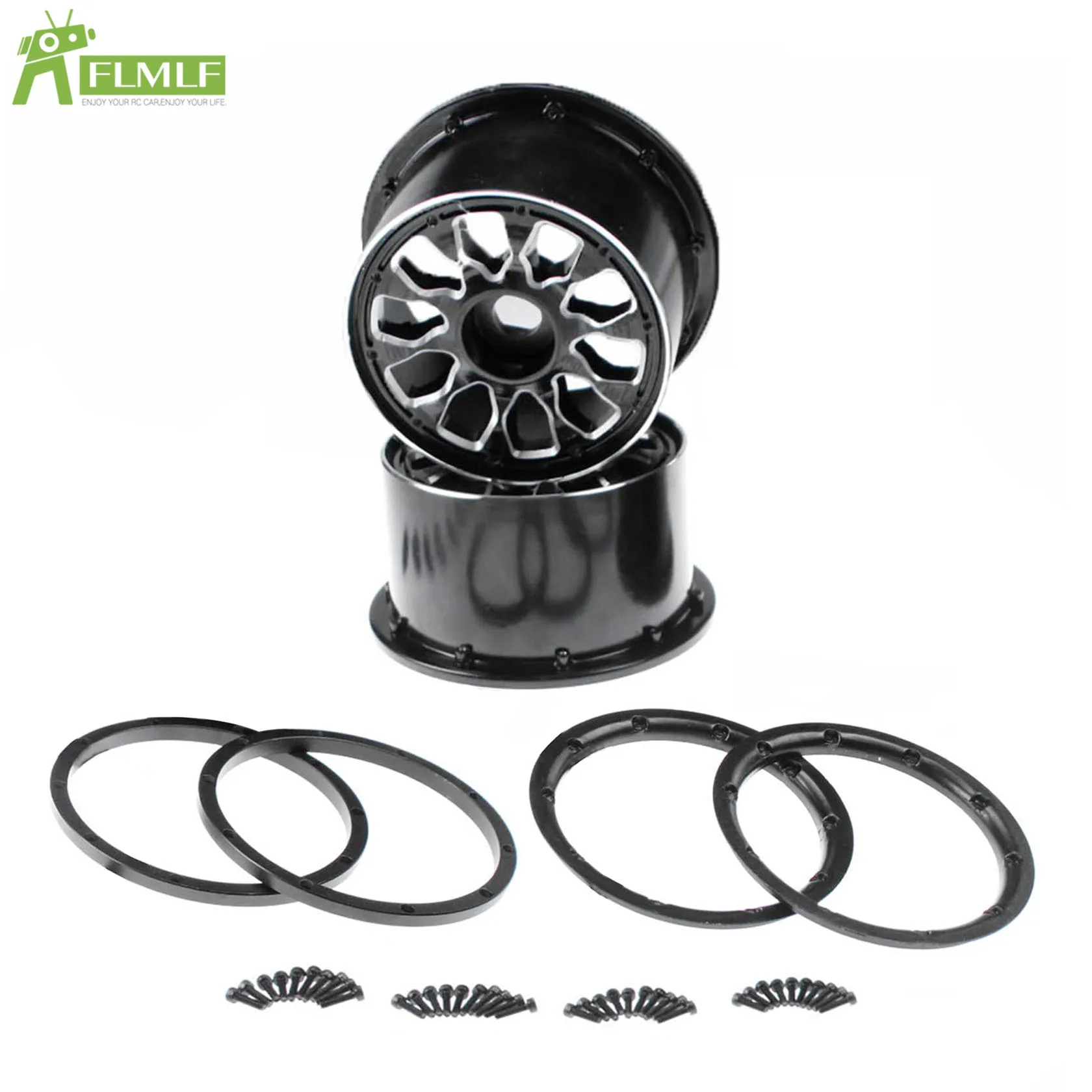 알로이 CNC 앞/뒤 휠 허브 키트 (비드락 링 세트 포함) 1/5 HPI ROFUN ROVAN KM BAJA 5B SS 5T RC 자동차 장난감 부품용