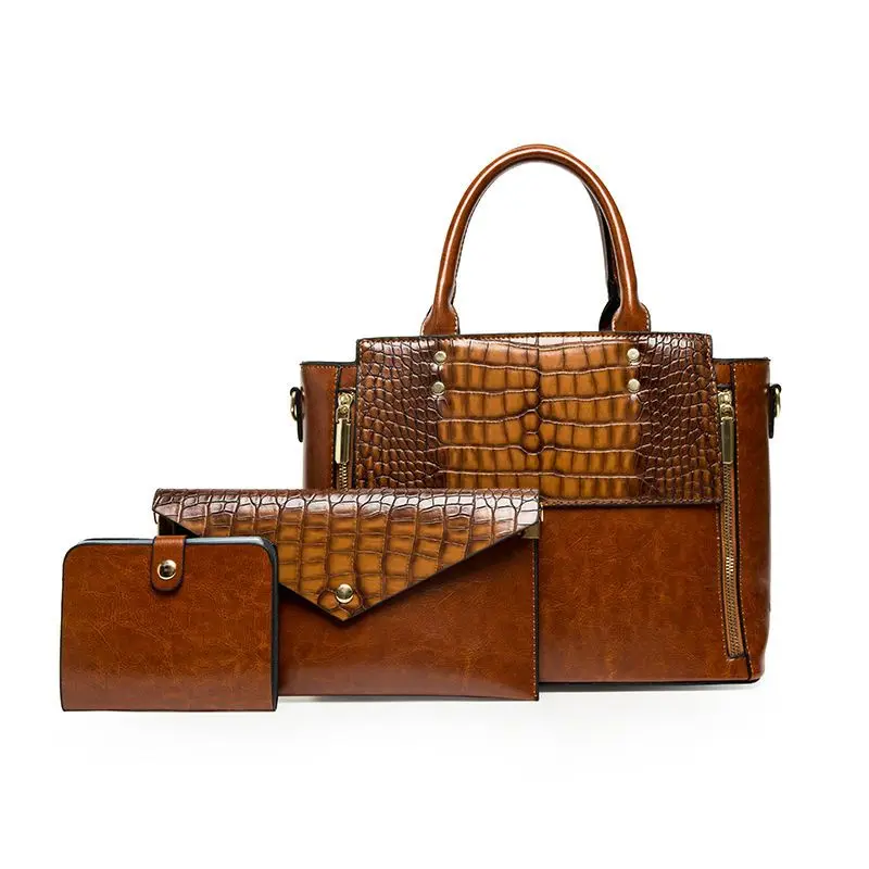 2023 Genuine Leather Crocodile Pattern Shoulder Bag Light Luxury High Grade Crossbody Bag Fashion Handbag Versatile Women's Bag