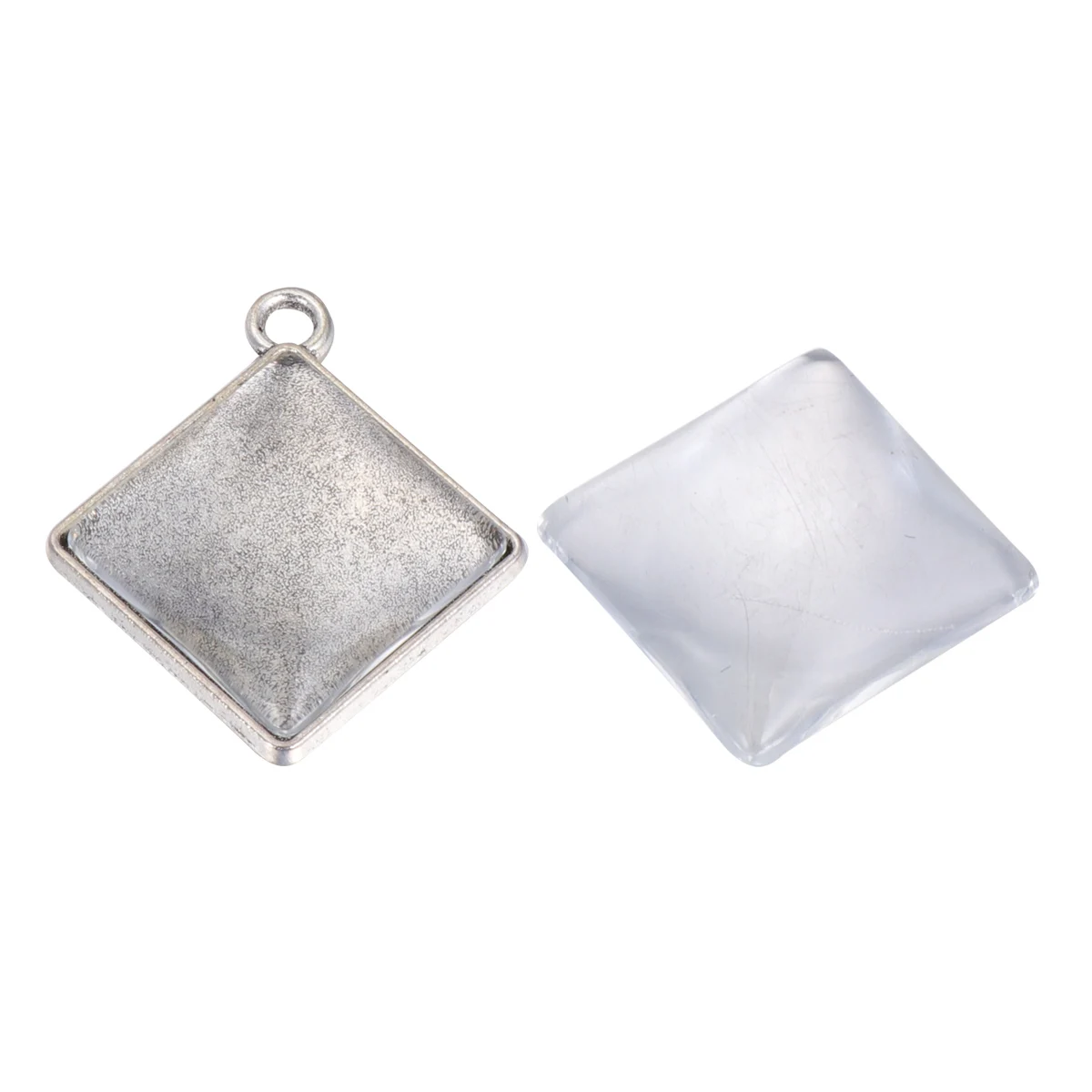 

100pcs Diy Home Decoration Pendant Alloy Accessories Creative Wall Ornaments Square Base Set Lightweight Durable For Living Room