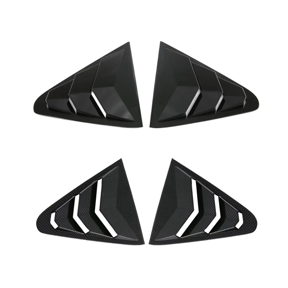 For Subaru Crosstrek 2023+Rear Windows Side Vents Triangle Louvers black ABS Sticker Car Styling Accessories