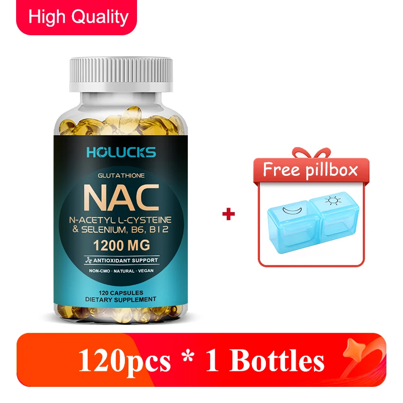 NAC 1200mg Capsules, Liver Health, Detox, Antioxidant, Anti-Aging Skin Care & Immune System Support