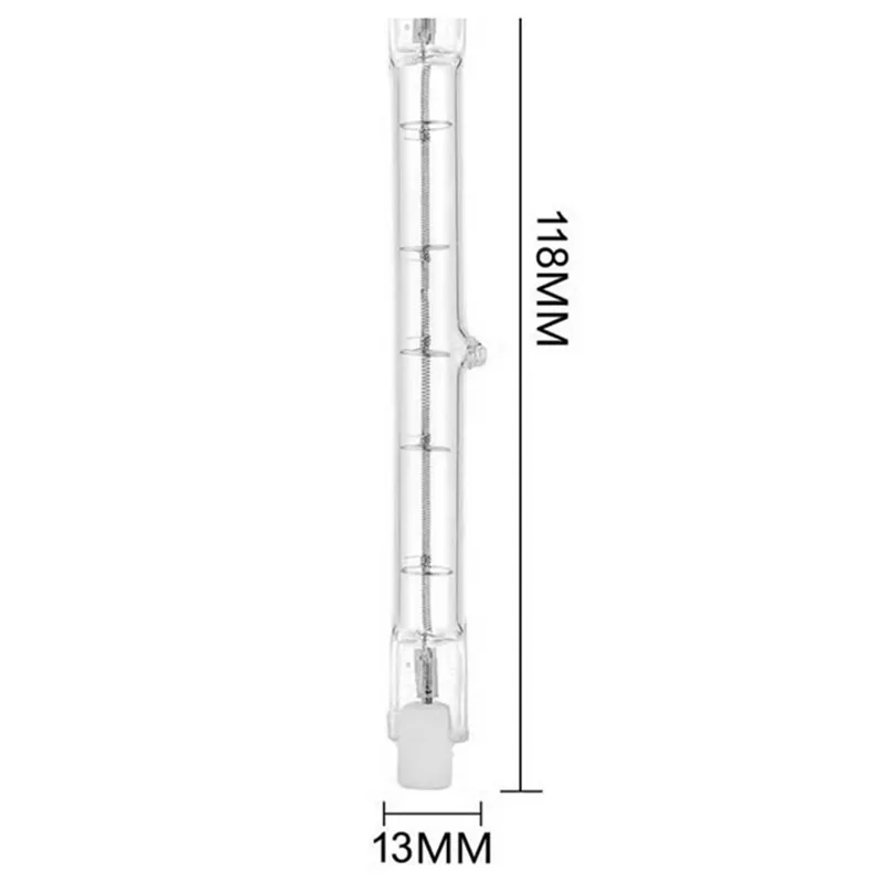 New 5/10PCS 100W 200W 300W 400W 118mm Halogen Lamp Double Ended Linear R7s Light Bulb AC220-240V Household R7s Halogen Bulbs