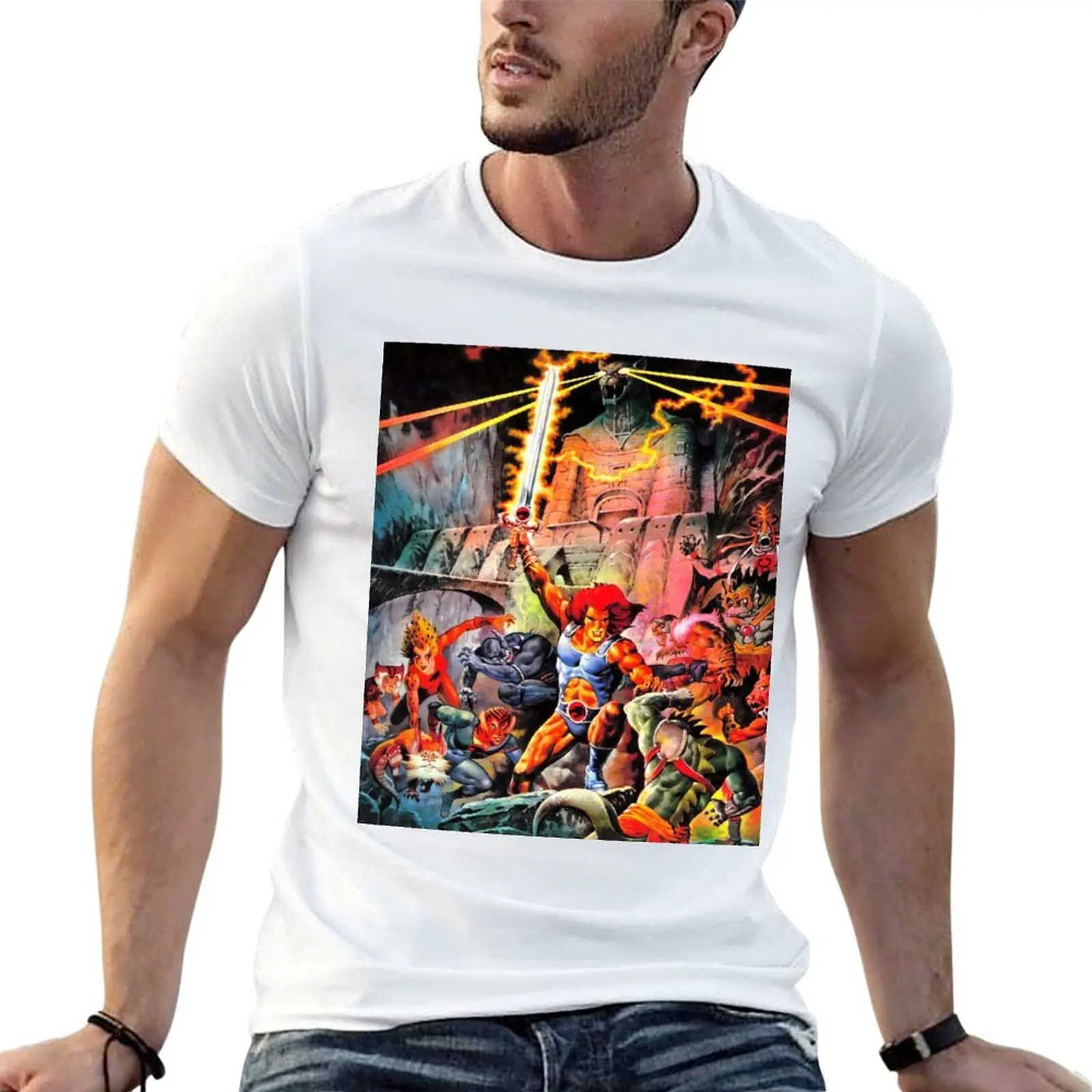 Thunder Sword T-Shirt No Iron Casual Short Sleeve Top