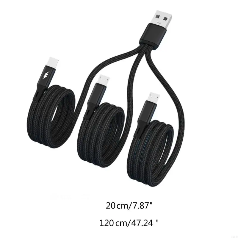 N1HD 3 в 1 USB -Typec+ Micro USB -сплиттер кабель USBC CAR.