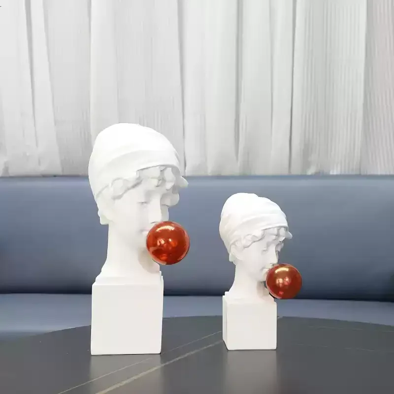 Now Simple David Sculpture Ornaments, Resin Blown Bubble Figures, Creative Living Room Desktop Decoration
