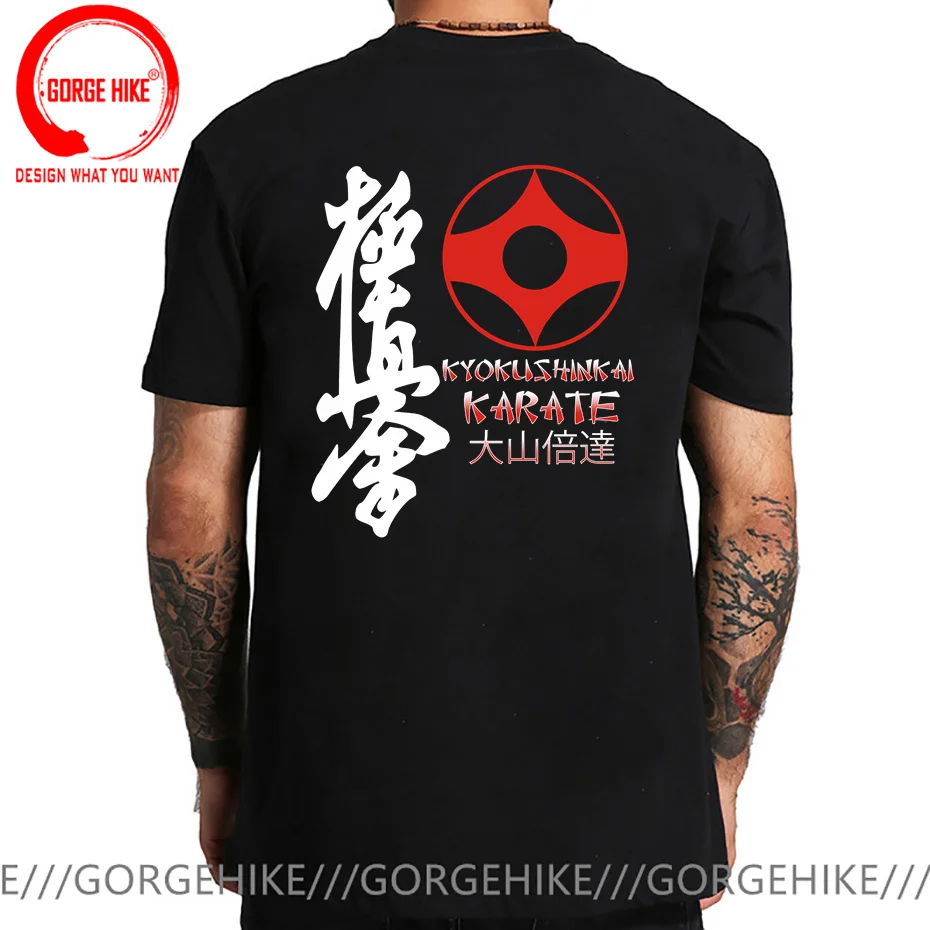 Kyokushin Karate Masutatsu Oyama Japan T Shirt Mens Cotton Short Sleeve Kyokushinkai Kyokushin Tshirt Tops Japan Kung Fu T-Shirt