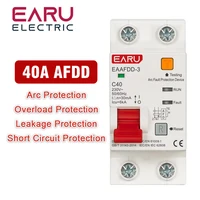 Dispositivo Protector de fallos de arco AFDD AFCI 2P 40A, disyuntor RCBO MCB, sobrecarga interrumpida, fuga a tierra, protección contra cortocircuitos