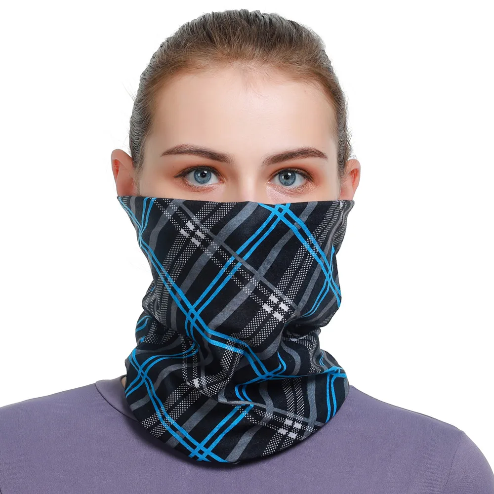 Unisex Nahtlose Bandanas Plaid Design Radfahren Gesichtsschutz Maske Für Frauen Männer Reiten Kopftuch Sport Kopftuch Moto Sturmhaube – Detail 5