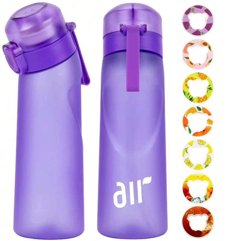 1pc Air Flavored Water Bottle With 1pc Random Flavor Pod Sports Scented Water Bottle 0 Sugar Flavors Ring Water Cup Outdoor