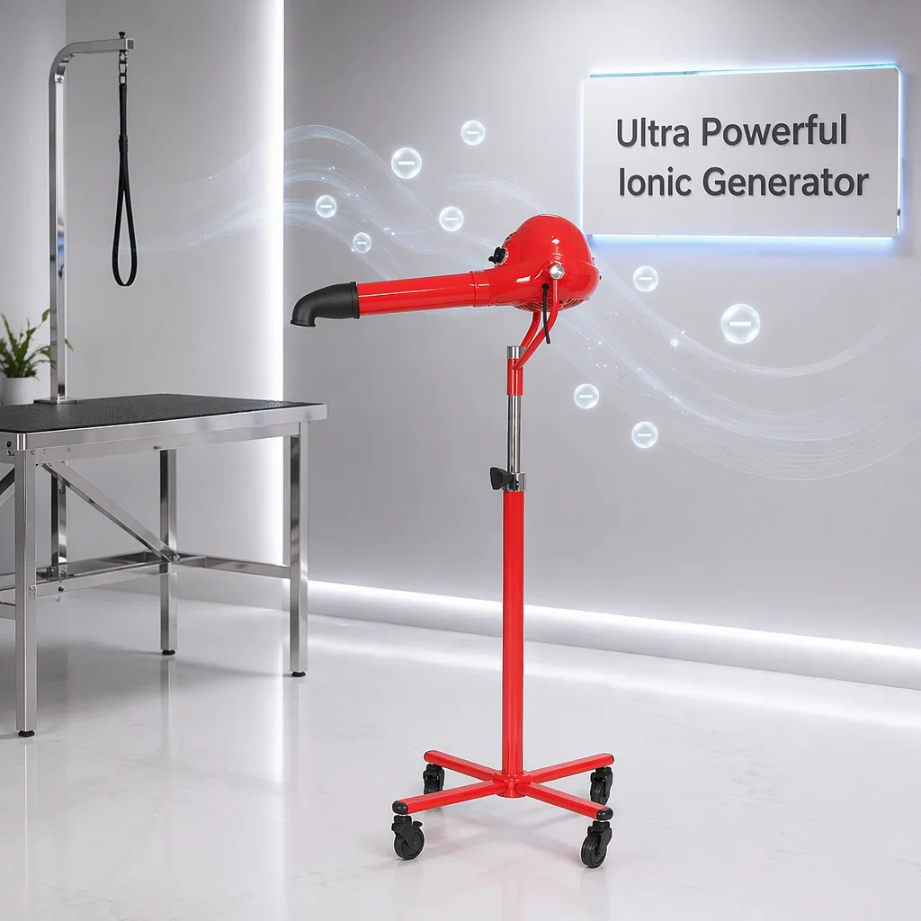 EUR PET Luxury Eco-Friendly Pet Grooming Ionic Stand Dryer For Dogs Bathroom Use
