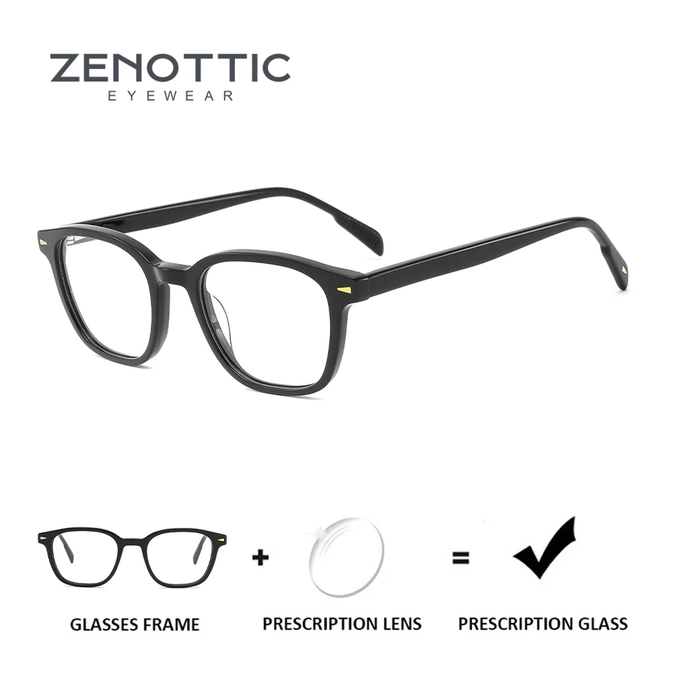 

ZENOTTIC очки ручной работы из ацетата по рецепту для женщин, модные квадратные фотохромные оптические очки с защитой от синего света