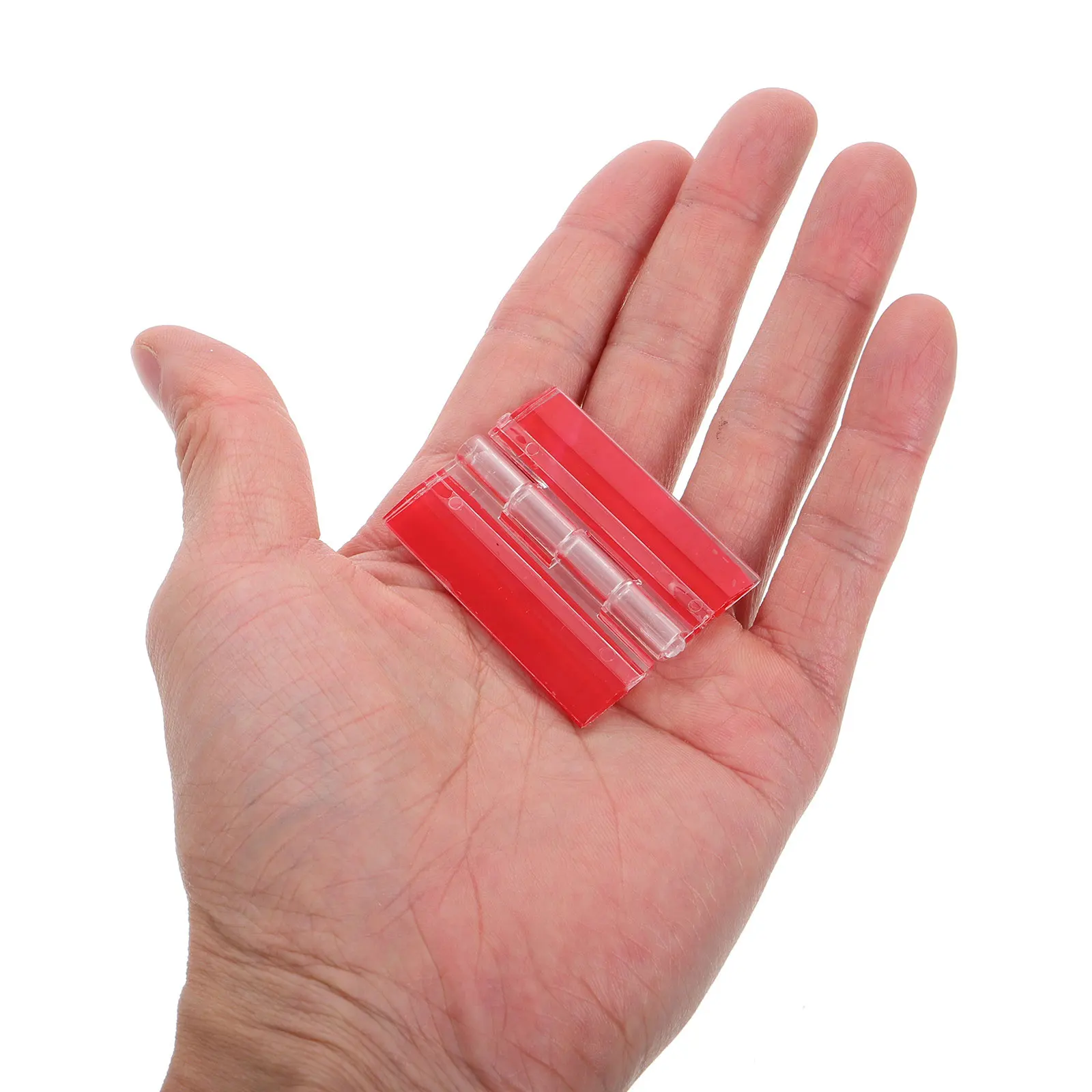 

12pcs Continuous Piano Hinge 1.8Inch Mini Clear Acrylic Self-Adhesive Hinges For Jewelry Box Display Stand Glass Crafts Diy