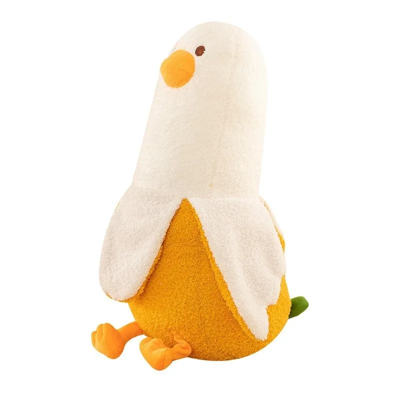 30CM Peeled Banana Plush Toy Cute Anxiety Make A Friend Duck Throw Pillow Doll Send Children Christmas Birthday Presents