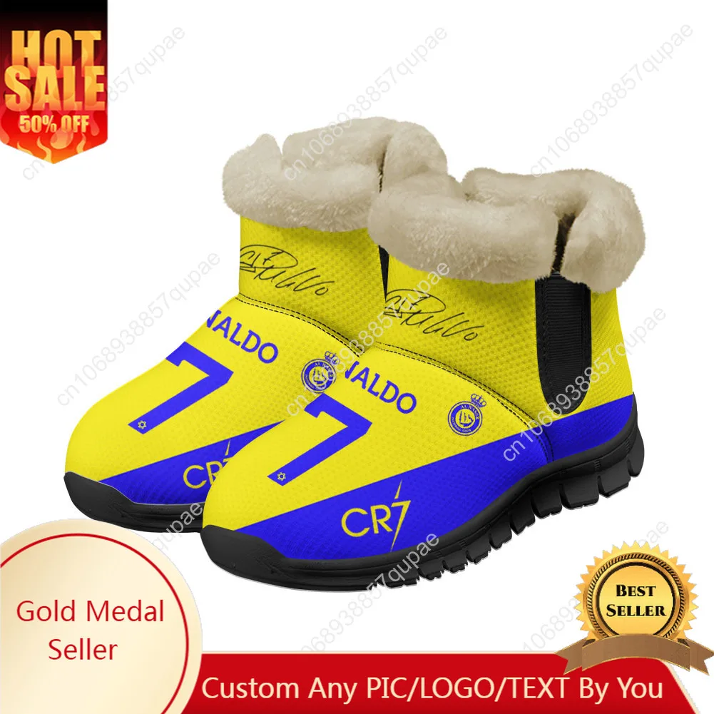 

Cristiano Ronaldo Snow Boots Mens Womens Teenager Shoes Keep Warm High Quality Casual Lightweight Couple Sports Custom Sneakers