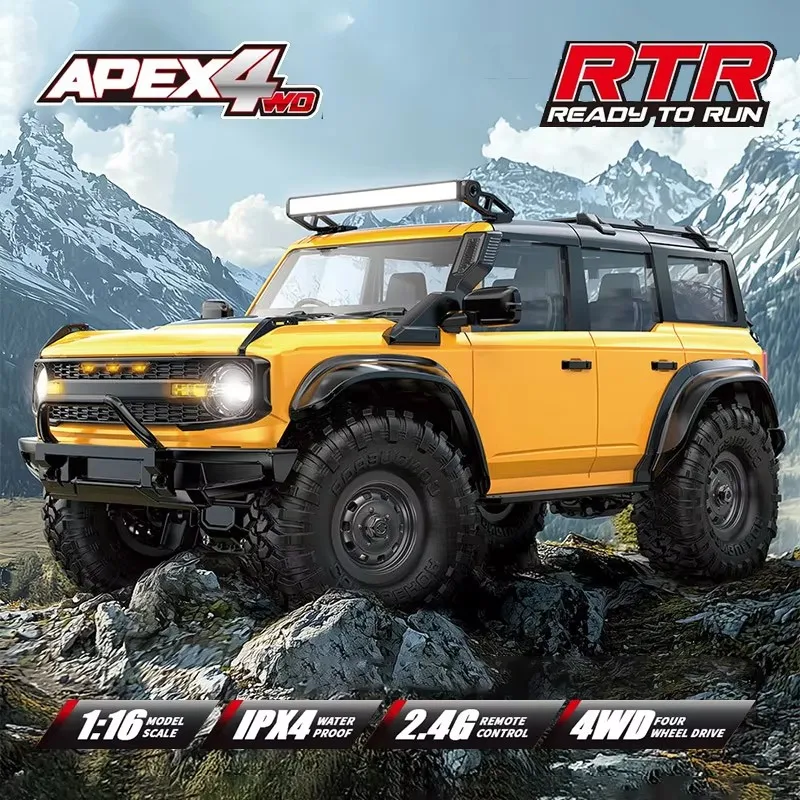 R1601 1:16 4WD Rc Car Full Scale 2.4G Off-Road Remote Control Car With LED Monster Trucks Race Cars Model Toy For Kid Adult Gift