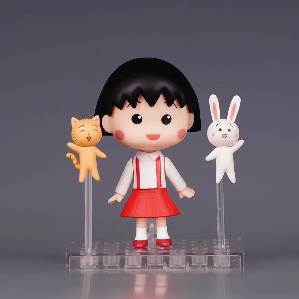 

10cm Anime Crayon Shin-chan Figures GK Chibi Maruko-chan Action Figures PVC Collection Model Room Decoration Doll Birthday Gifts