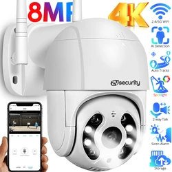 8MP 4K Wireless PTZ Camera HD 1080P Color Night Vision Wifi IP Camera Outdoor H.265 3MP Ai Auto Tracking CCTV Surveillance Camer