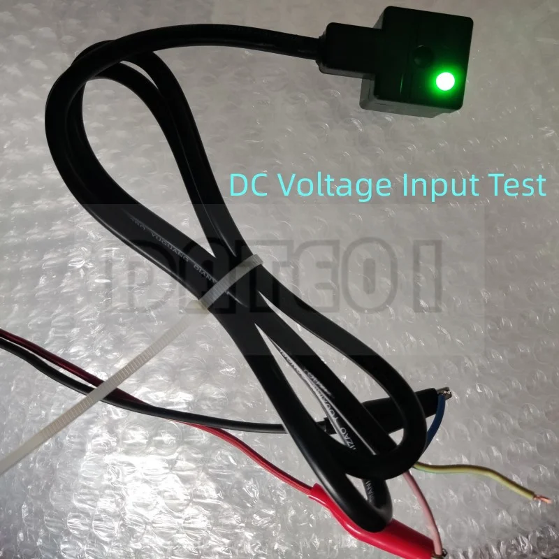 MPM Integrated Solenoid Valve Coil Plug Terminal Terminal Box Connector Din43650A Pin 18mm 4 Holes ACDC Indicator 1M Power Cord