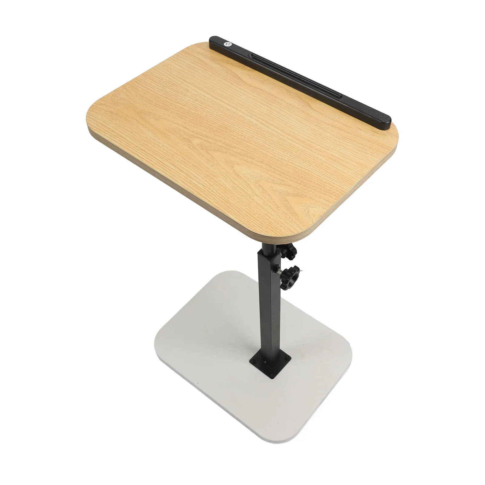 

Mobile Lift Computer Desk C Shaped Side Table Wood Carbon Steel Height Adjustment Tilt Top Couch End Table for Sofa Bedside