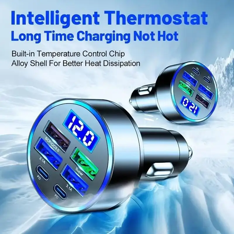 

Автомобильное зарядное устройство USB мощностью 300 Вт PD QC3.1 USB C Автомобильное зарядное устройство для телефона Тип C Адаптер для iPhone Samsung Huawei Xiaomi Quick Charge ﻿