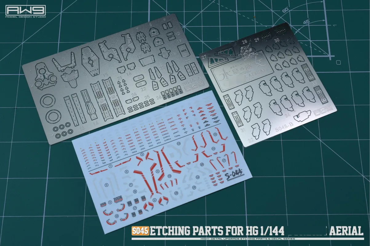 MADworks S45 Etching Metal Modified parts with decal for HG 1/144 XVX-016 Aerial model DM058 *