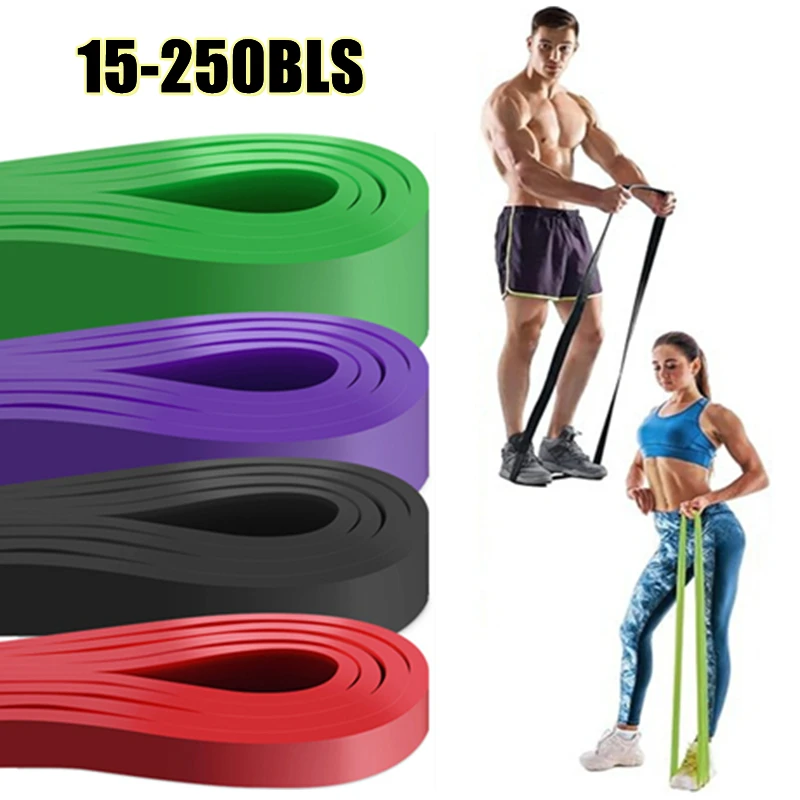5~230lbs Fitness-Widerstandsband Boxtraining Beweglichkeitstraining Workout Fitnessgeräte Yoga Pilates Zubehör Gummiband Heimtraining