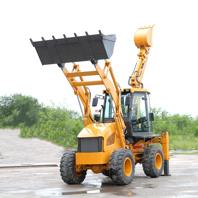 Farm 4wd loader backhoe mower 4x4 lawnmower single plough use tractor trenching machine agricultural agricolas mexico from China