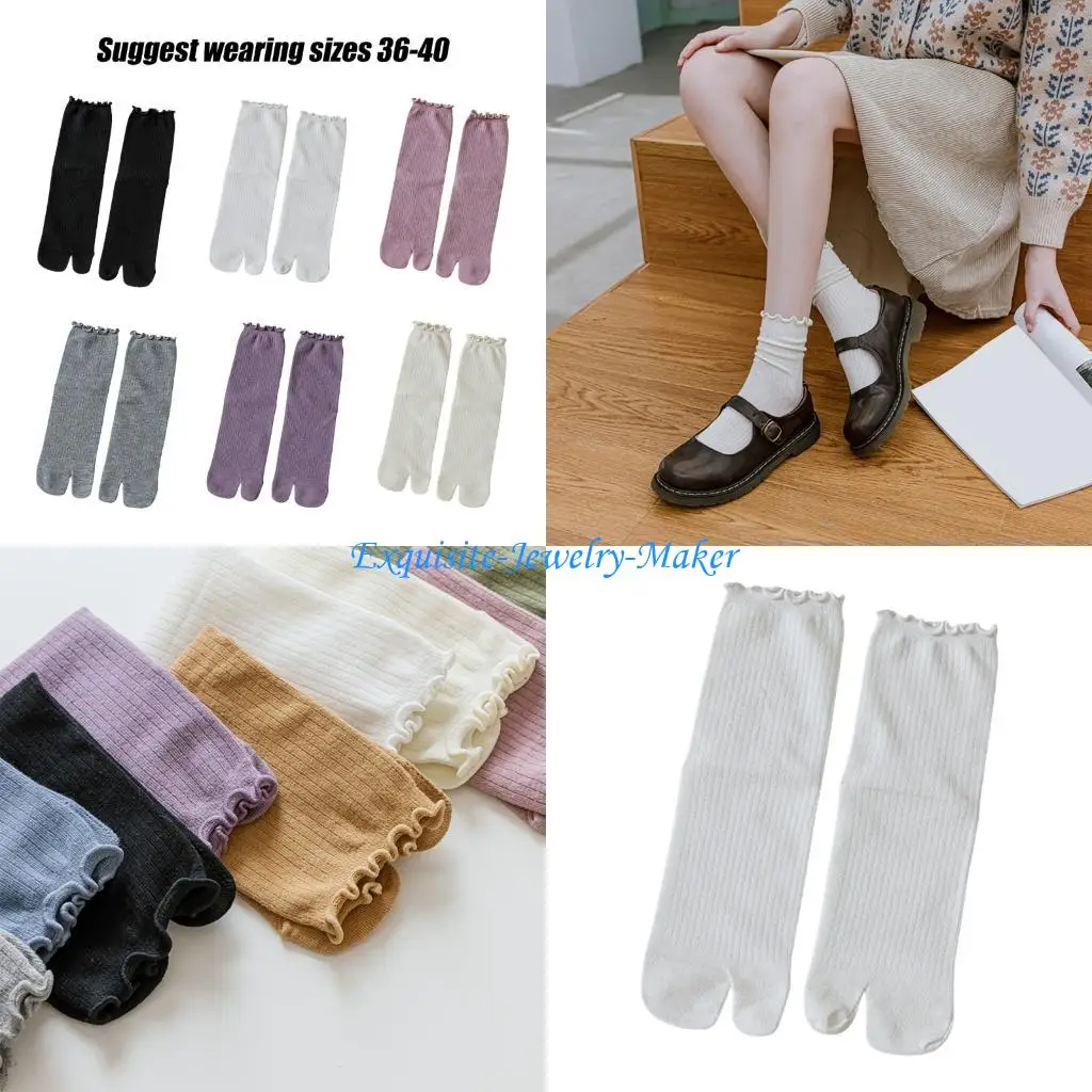 

24TF Tabis Socks Elastic Flop Socks Split Two Toe Socks Sandal Matching Socks