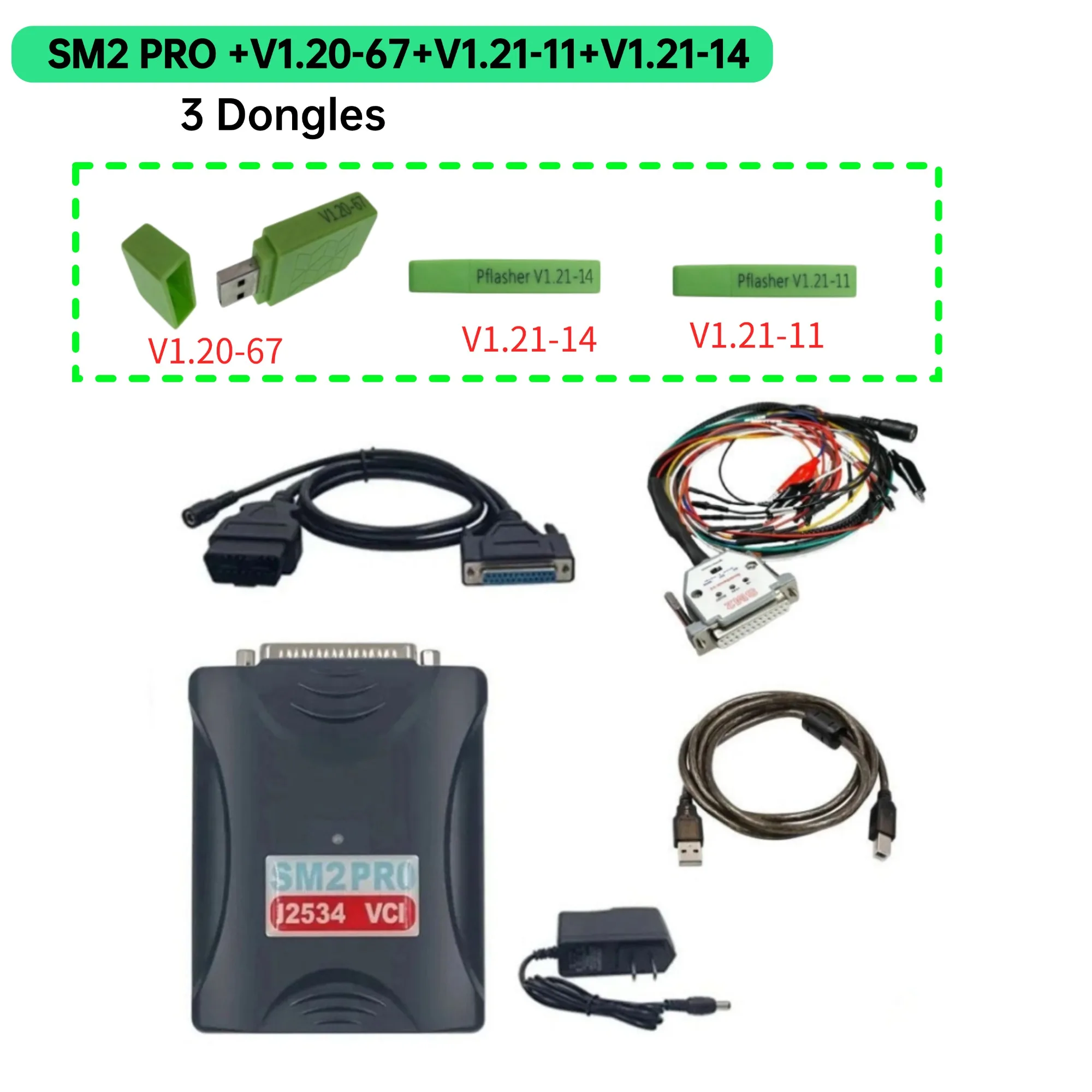 【اشتر الآن!】J2534 pro + 22 إصدار SM2 ملحق 1.20 Pcmflash ECU مبرمج أداة مقعد رقاقة معدات تشخيص السيارات
