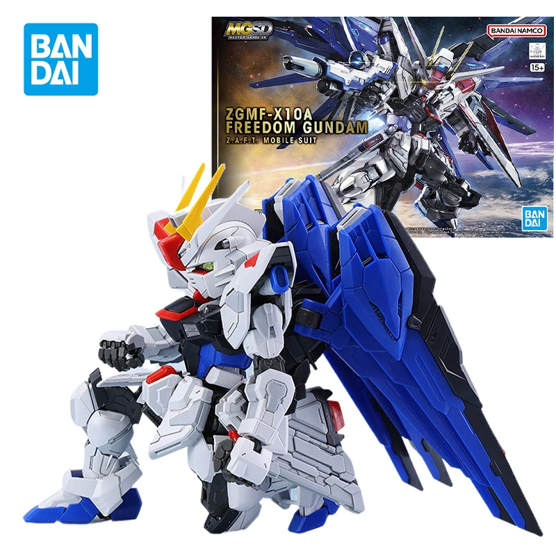 Bandai Gundam Anime Figure MGSD ZGMF-X10A Freedom Gundam Action Figure Toys for Boys Kids Gifts for Children