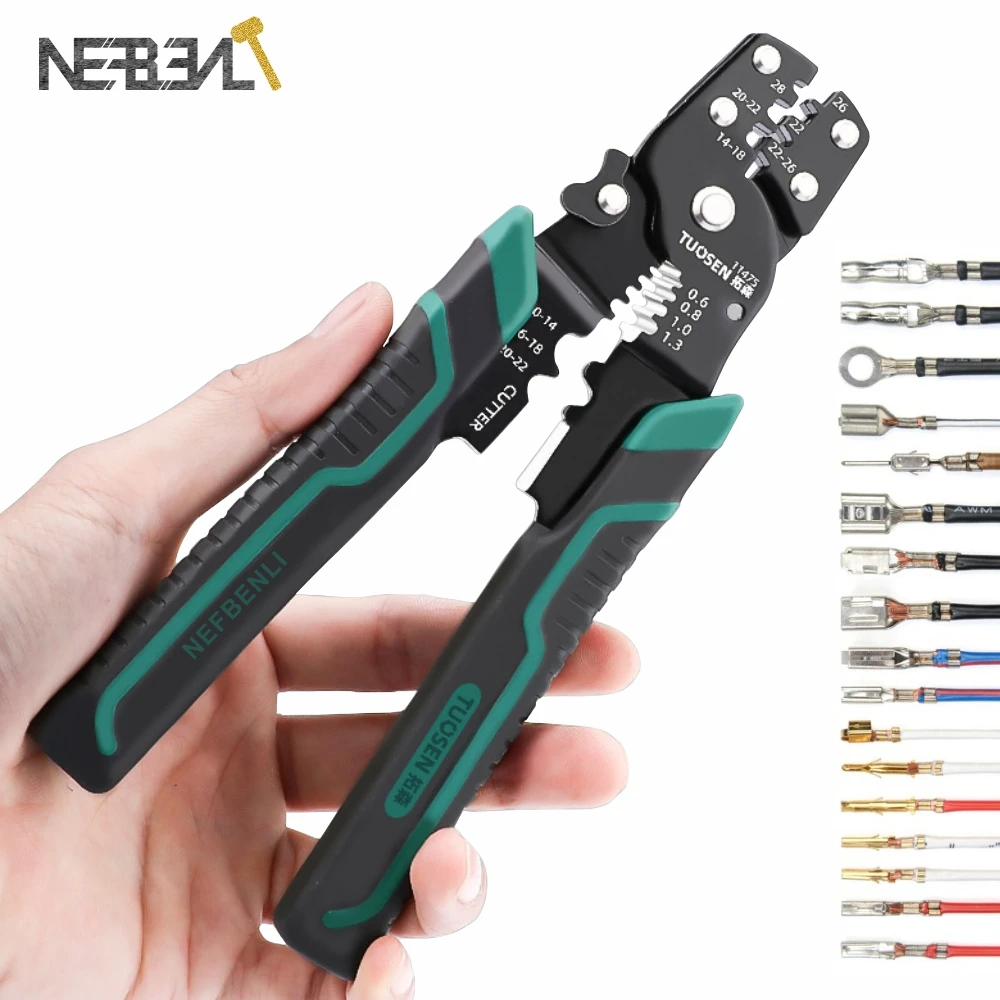 EUROP STYLE Crimping Tool Crimping Plier Wire Stripper Cutter Crimper WireTool 10-26AWG Quadrilateral Tube Bootlace Terminal