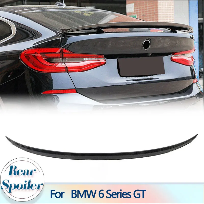 

Car Rear Trunk Spoiler Wings For BMW 6 Series G32 GT 640i 4-Door 2017-2022 Carbon Fiber Racing Rear Boot Lid Wing Lip Spoiler