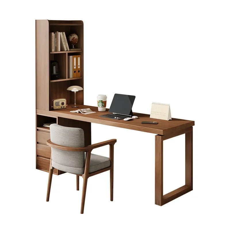 Light luxury with drawers, desk single study work, advanced simplicity, left side with 3 layers of drawers