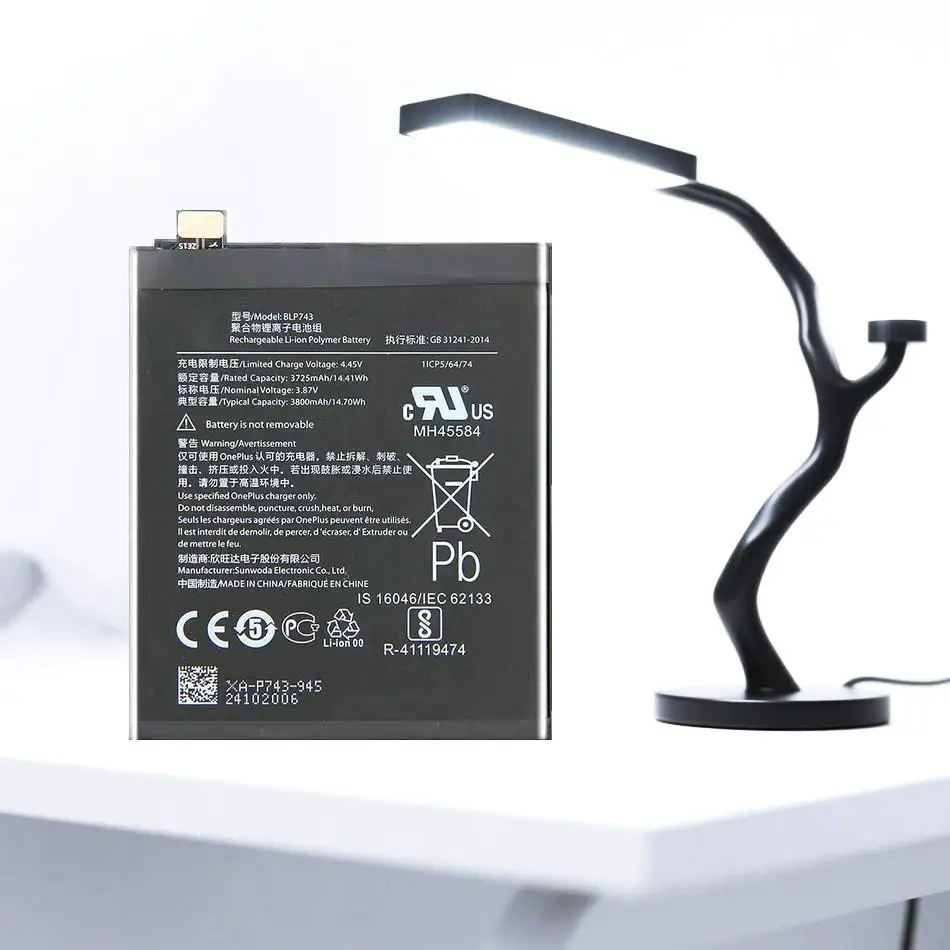 

High Capacity Mobile Phone Battery Stable 3800Mah For Oneplus 7T One Plus BLP743