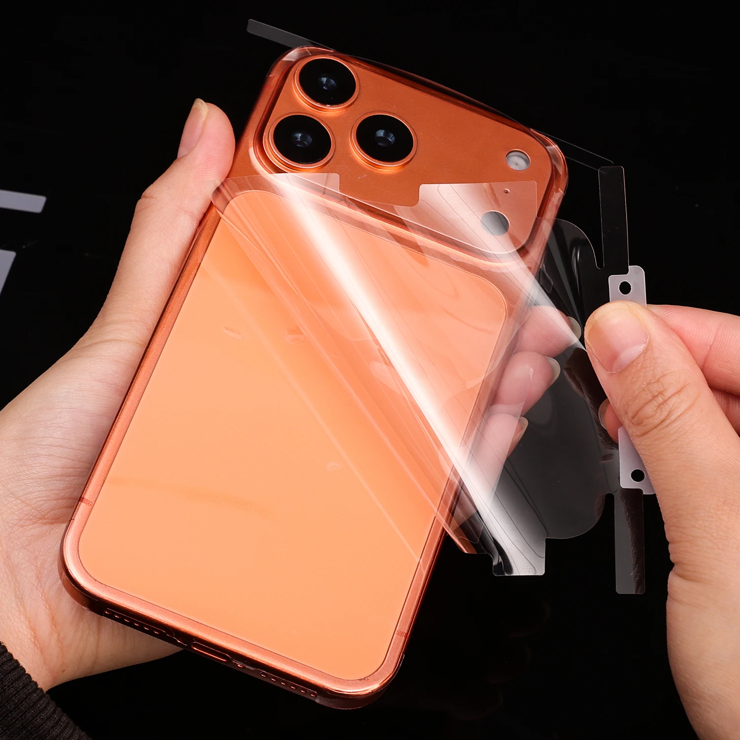 آيفون 17 برو ماكس الهواء 17 برو 17 برو 17PM 17Air HD الجانب الإطار الخلفي التغطية الكاملة طبقة رقيقة واقية ل iPhone17 الحدود هيدروجيل فيلم #5