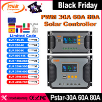 PowMr had 30A 60A 80A Solar Charge Controller for 12V 24V 36V 48V Battery With LED Screen USB 5V 2A PV V V out put Work Sliently