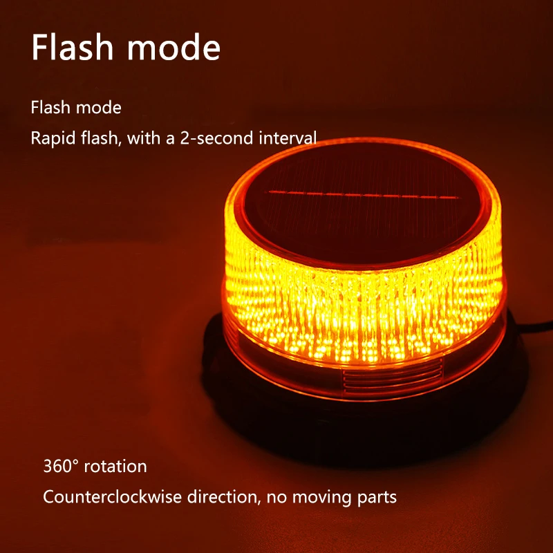 

PARMA New solar-powered LED warning light, rotating and flashing magnetic charging type night traffic warning signal light