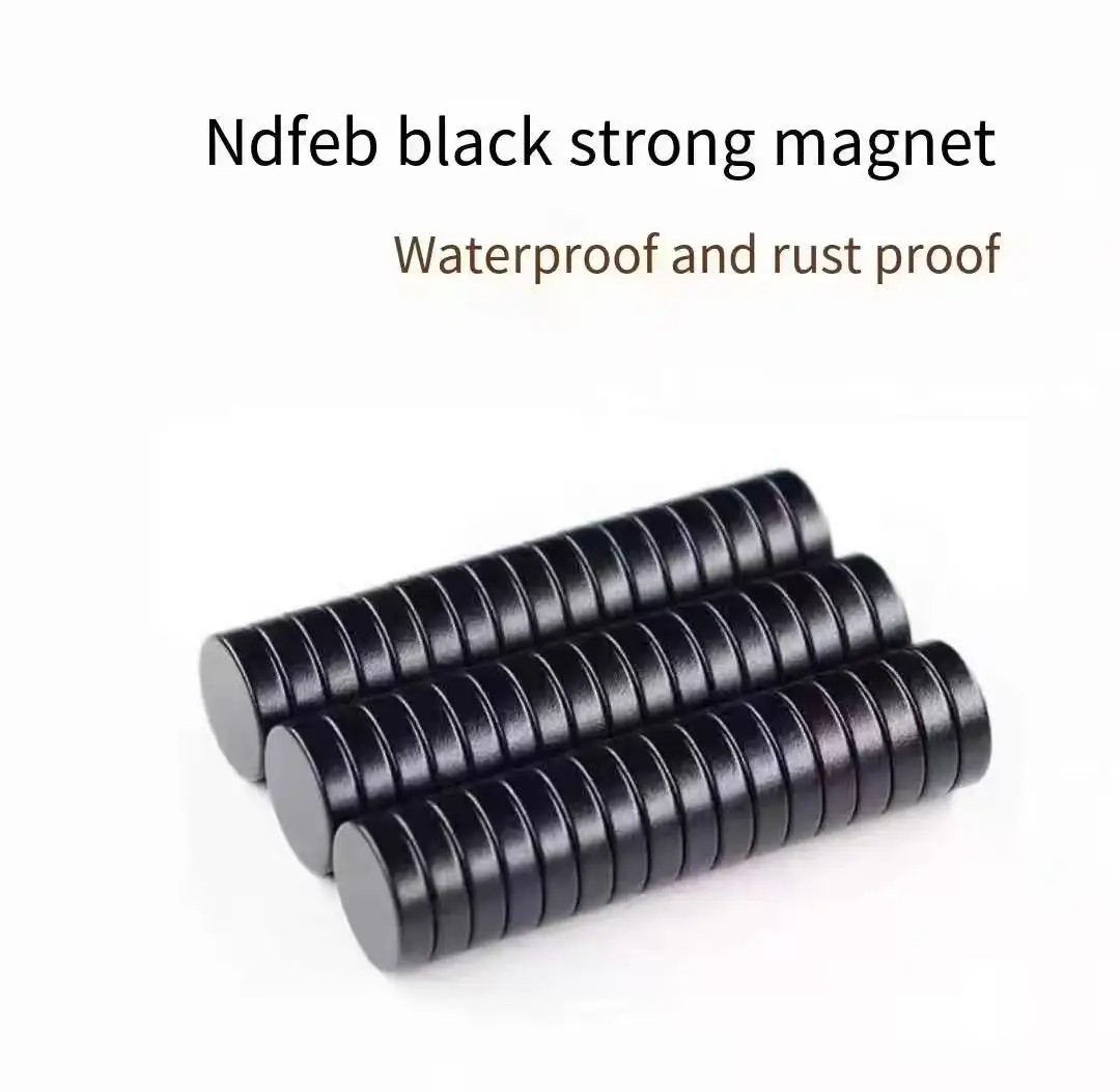 N52 10x2 10X5  Epoxy  Neodymium Magnet Non-conducting Black Motor Ebike Salty Compressor Corrosion High Temperrature Resistance