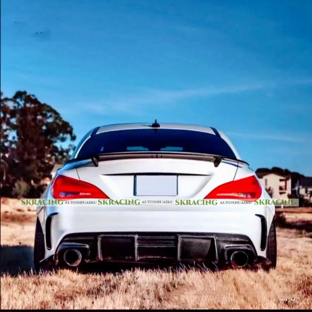 مصد خلفي أسود لامع ، شفاه ناشر ، إكسسوارات سيارة ، طقم هيكل ، بنز W117 C117 250 CLA45 AMG-wear